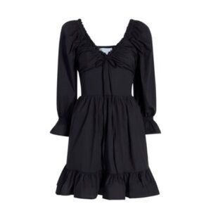 Hill House The Samantha Dress in Black Poplin SzXS